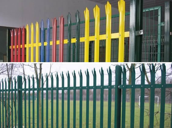 Powder Coated Steel Picket Fence