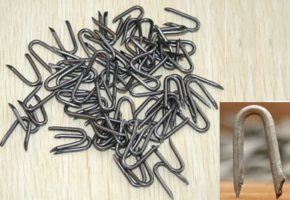 Galvanised Chicken wire. Pointed Heavy duty 15mm -> 50mm Staples U Nails 